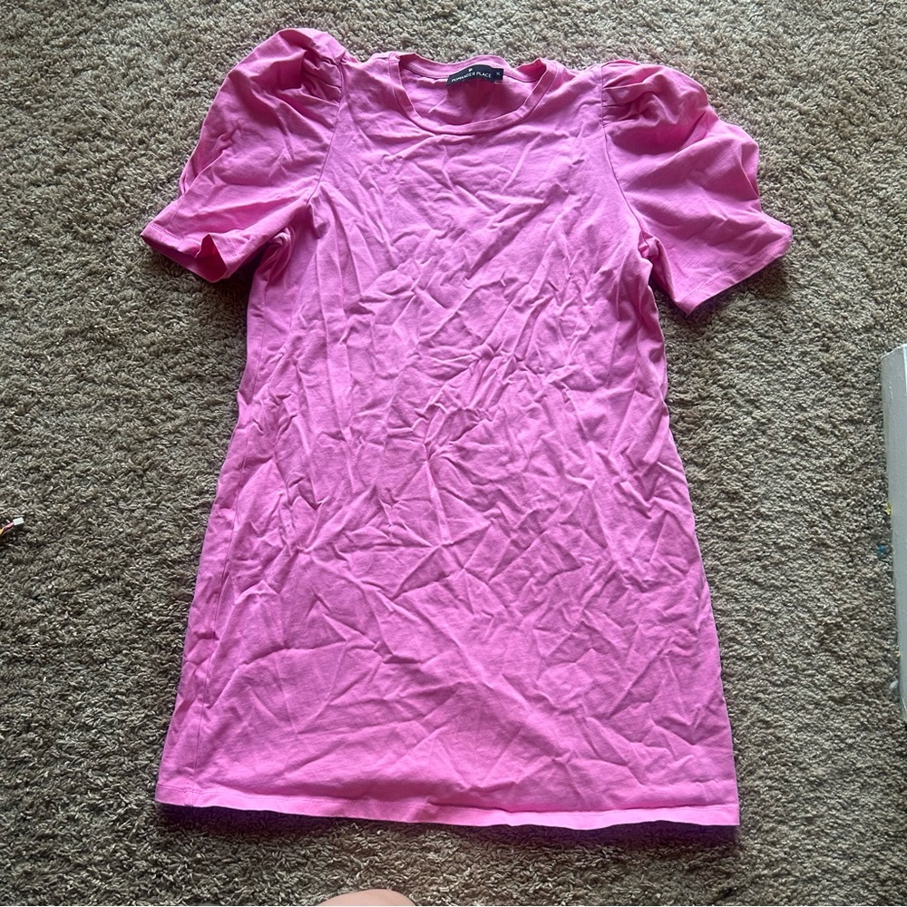 Pomander place Stella puff sleeve dress pink size XL Tuckernuck - Picture 2 of 4